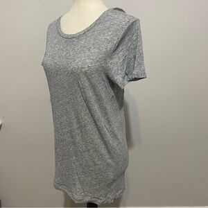 J. Crew Vintage Cotton Tee Crew Neck Gray Fitted Short Sleeve T-Shirt Women’s L